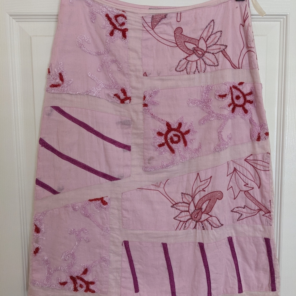 100 % cotton embroidered skirt